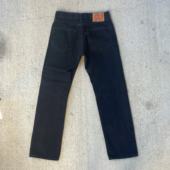 Men's Levi’s 505 30 x 30 Black Jeans Straight fit - Picture 4 of 6